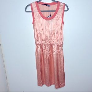 NWT Love Moschino Peach Satin Dress Sleeveless